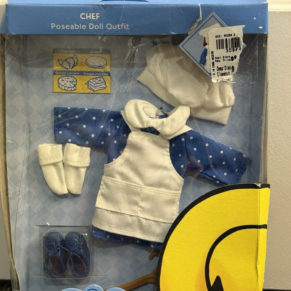 VTG NIB Madeline Chef Doll Outfit‎ Learning Curve 84211